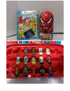 Beanz Spiderman Case + Collector's Guide + 14 Beanz w 2 Spiderman +++