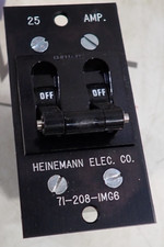 New Heinemann 71-208-1MG6 25 Amp 2 Pole Circuit Breaker