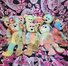 9x Peace Bears BEANIE BABIES LOT ~ Near Mint & CT ~ TY Plush Stuffed Animal VTG