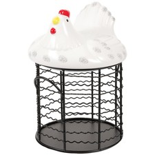  Egg Container Baskets for Kitchen Worktops Chicken Shaped Countertop Fruit