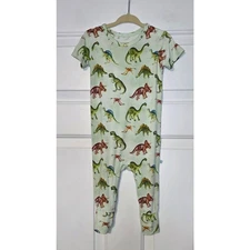 Baby Registry Posh Peanut Buddy Short Sleeve Basic Romper Dinosaurs 12-18 Months