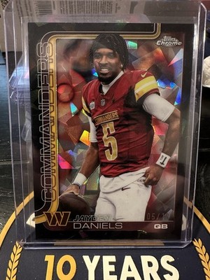 *CLEAN* 2025 Topps Saphire Jayden Daniels 5/10 *JERSEY # MATCH* Image Variation!