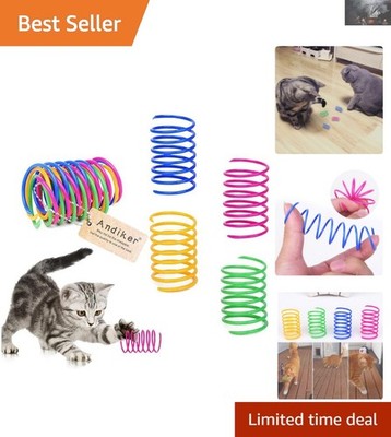 Interactive Cat Toy Set - 12 Durable Springs in Bright Colors for Playful Cats