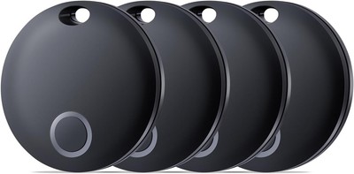 Reyke Smart Tag, Bluetooth Luggage Tracker, Works with Applee 4 Pack, Black 