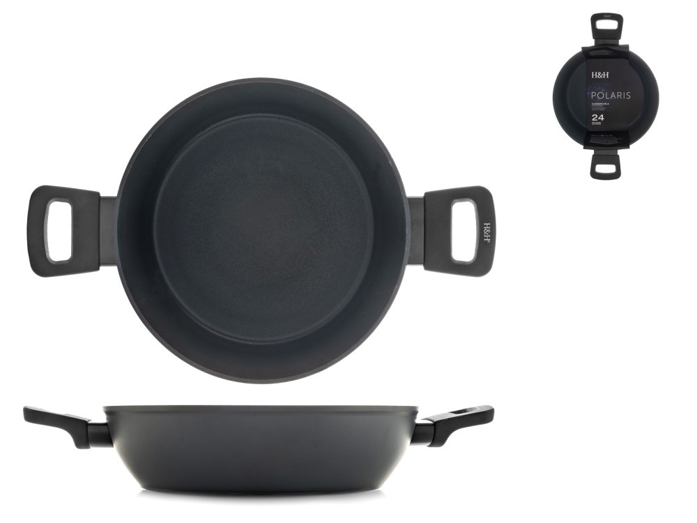 H&H Casserole 2 Handles Polaris In Aluminum With Non-Stick Coating