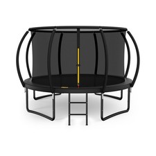 10FT 12FT 14FT 15FT 16FT Outdoor Trampoline with Enclosure Net, Heavy Duty Ya...
