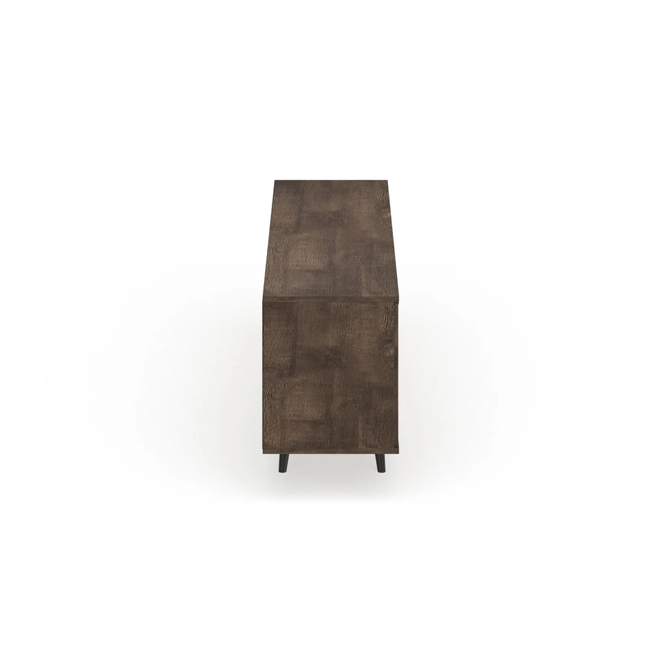 Коричневая современная подставка для телевизора Carson Carrington Hitra середины века с 3 шкафами середины века - Изображение 2 из 4