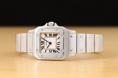 CARTIER LADIES SANTOS GALBEE W20056D6 24MM IVORY ROMAN DIAL  display picture 3