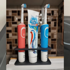 Wall Mount Oral-B Electric Toothbrush Holder 2 Brush Toothpaste Organizer