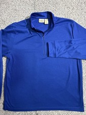 LL Bean Jacket Mens L Navy Blue Performance Hiking 1/4 Zip Outdoor 0 KM79