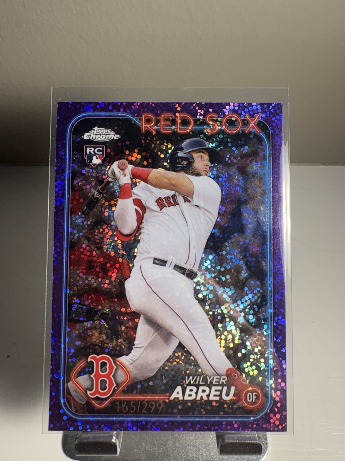 2024 Topps Chrome - Wilyer Abreu Purple Speckle Refractor /299 (RC) - #165