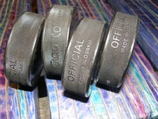 4 Used Ice Hockey Pucks Practice NHL In Glas Co, Vegum Slovakia, Czech Republic