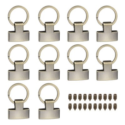 10 Sets Schlüsselanhänger-Halter m. Splitring f. Auto, Bronze