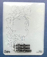 Lightly Used 4-1/2in x 5-3/4in Floral Design Embossing Folder by Sizzix