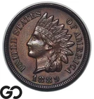 1889 Indian Head Cent Penny, Lovely Toner, Choice BU++