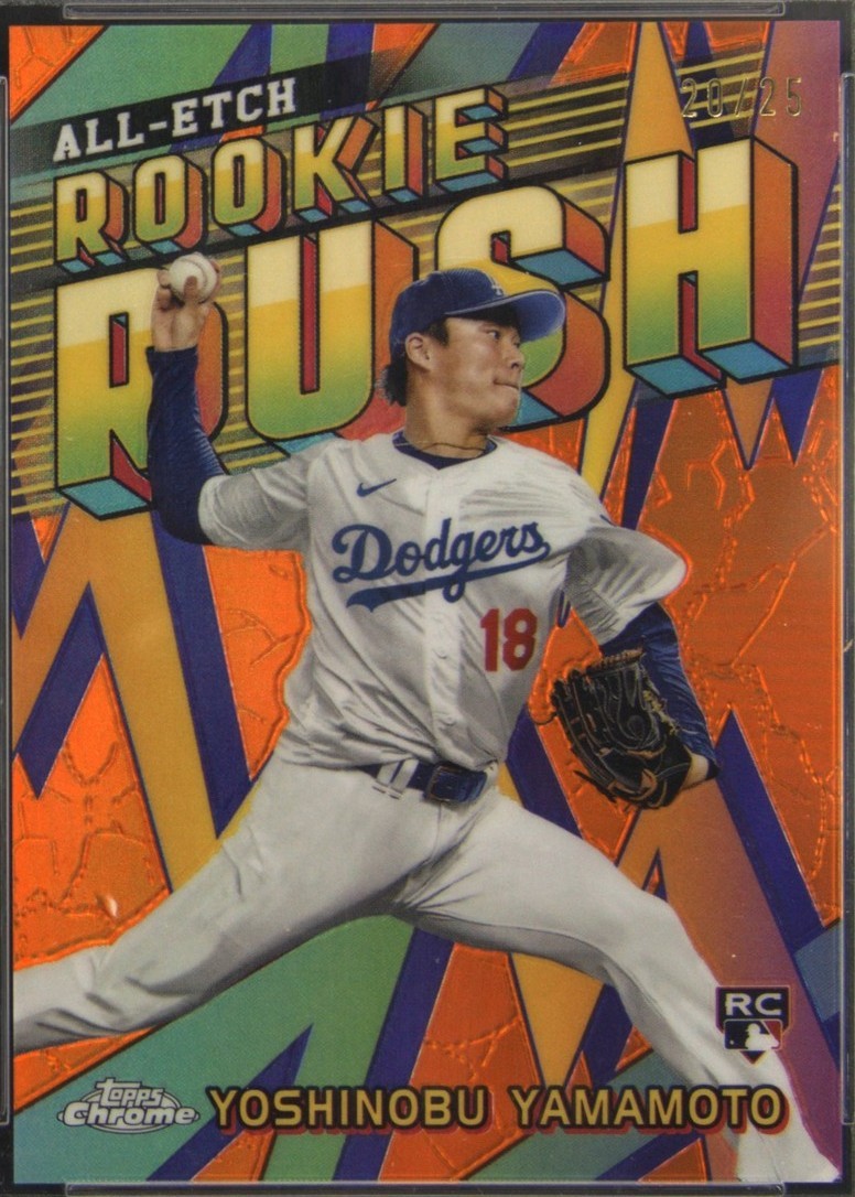 흥민탄 2024 Topps Chrome - All-Etch Rookie Rush Yoshinobu Yamamoto #CERR