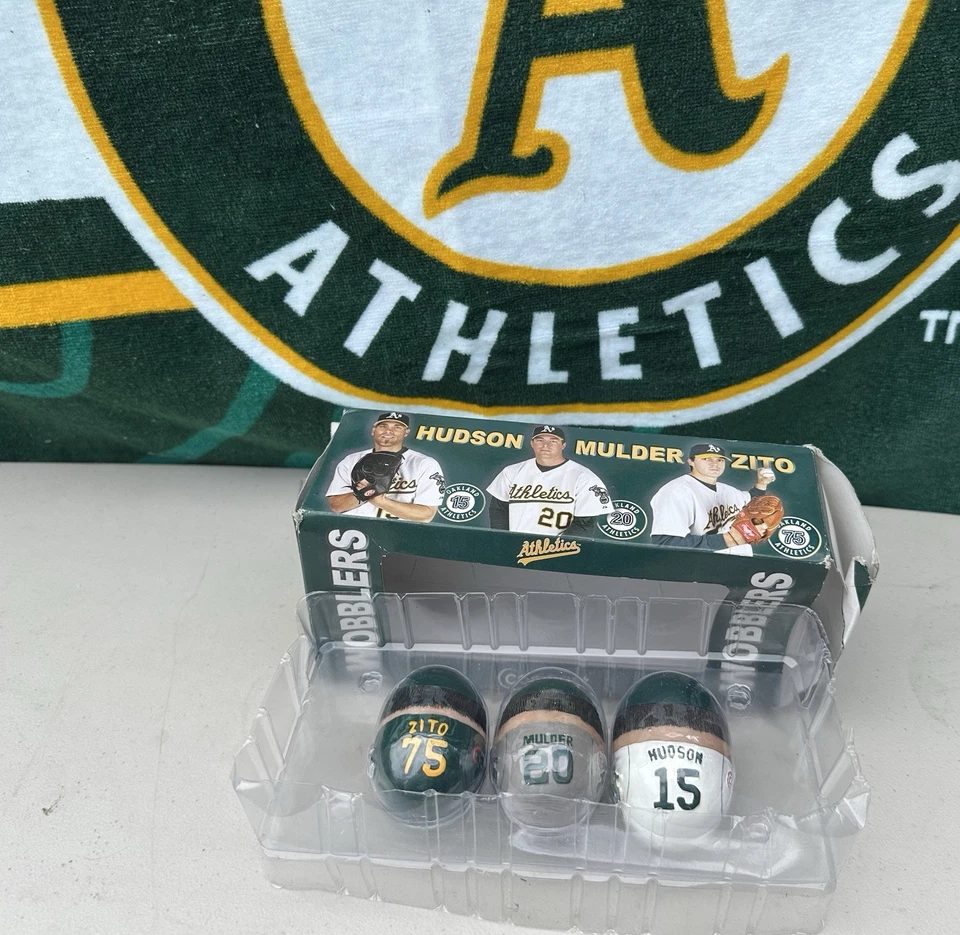 Oakland Athletics Tim Hudson Mark Mulder Barry Zito Wobblers Figures SGA Comcast - Image 4 of 4
