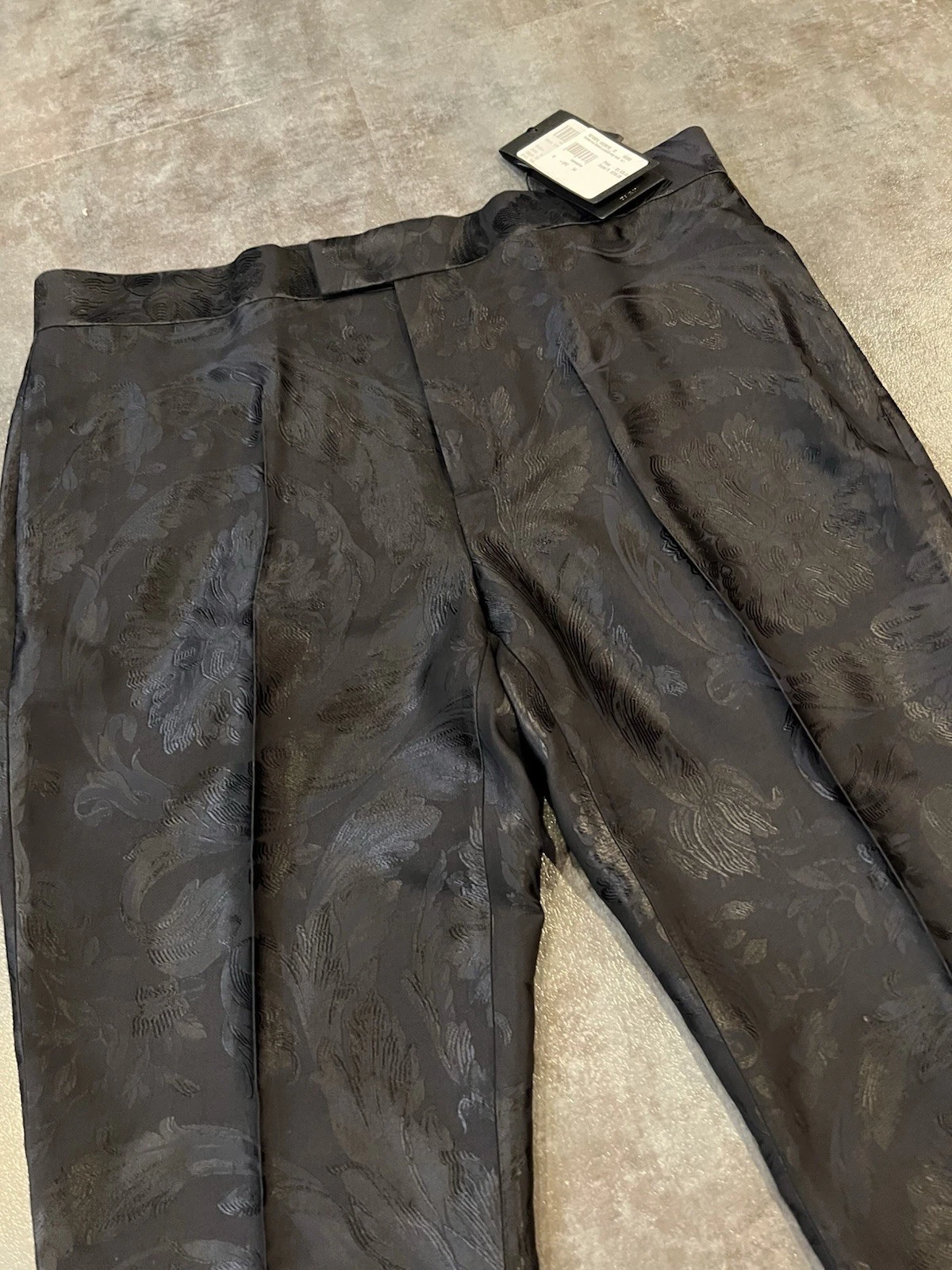 Versace Nero Inform Pantalone Uomo Vestito Pantaloni Orig. 1125$ Made In Italy IT 52 US 36