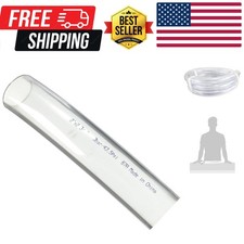 Clear Vinyl PVC Tubing 2" ID, 1 Foot Length, Flexible 63A Hardness