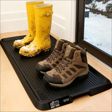 Natural Rubber Indoor Outdoor Boot Tray for Shoes, Waterproof Winter Mat with Ra