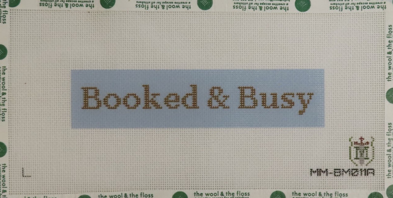 HANDPAINTED NEEDLEPOINT - Booked & Busy Bookmark by Planet Earth (39)
