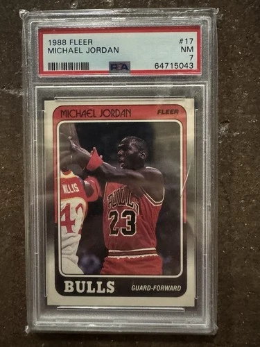 1988 FLEER 17 MICHAEL JORDAN BULLS PSA 7