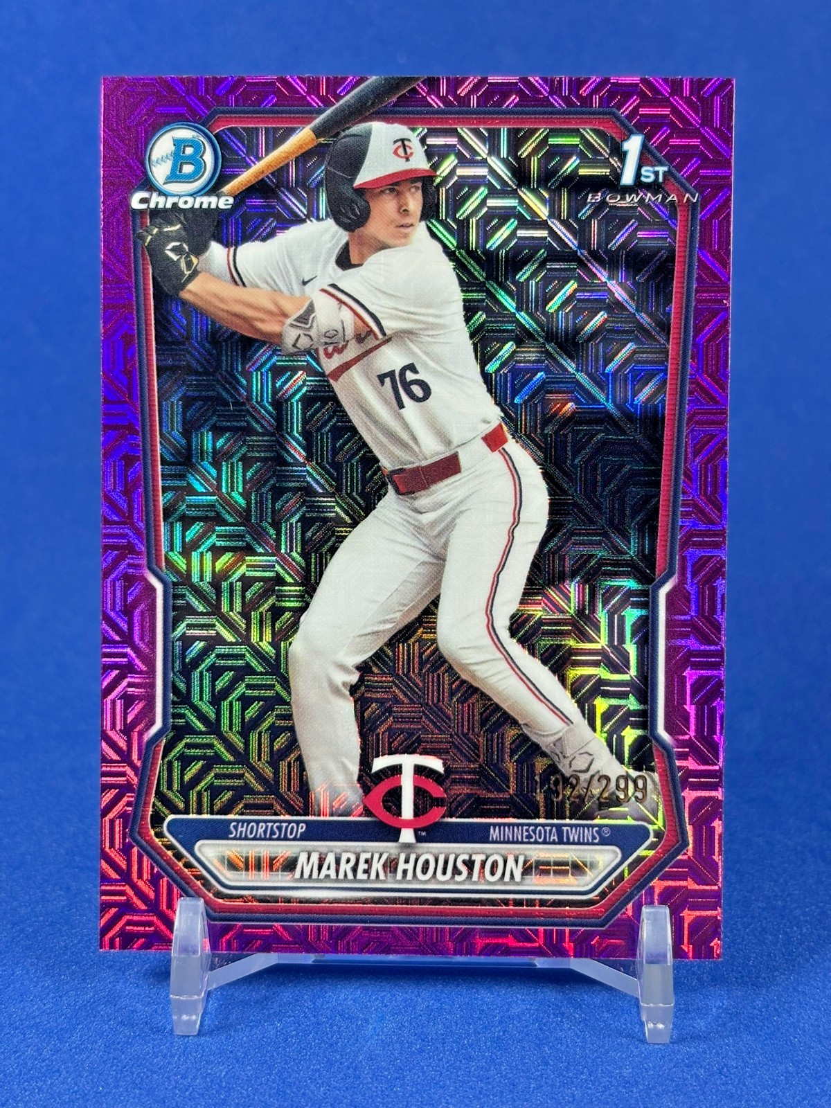 2026 Bowman Baseball Chrome Marek Houston #BCP-16 1st Bowman Fuchsia Mojo /299