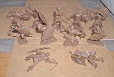 Lot Of 11  1/32 Conte Custom Zulu Warriors Alternate Poses & Casualties  #4455