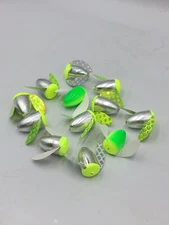 Lot of 12 Worden’s Spin n Glo Silver and Yellow 1 1/8” Yakima Bait Fishing Lure