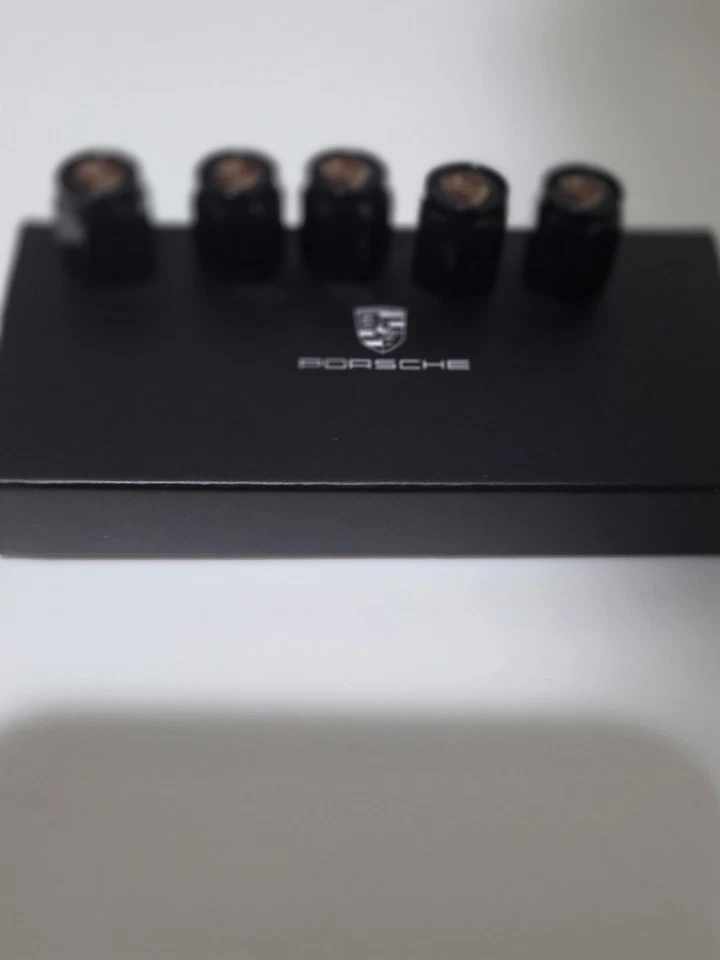 Universal Fits Porsche Tire Air Valve Stem Caps Covers for Cars, 5 Count W/box - Image 3 of 4