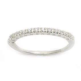 Alliance T54 Rail Micro-Sertie Diamant Cz Argent Massif 925 Rhodié Dolly-Bijoux