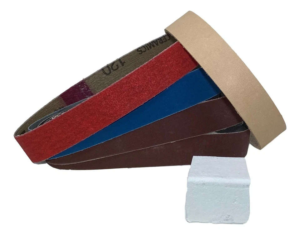 Комплект сменного ремня 3/4 X 12 с кожаным хонинговальным ремнем подходит для Ken Onion Worksharp - Изображение 3 из 4