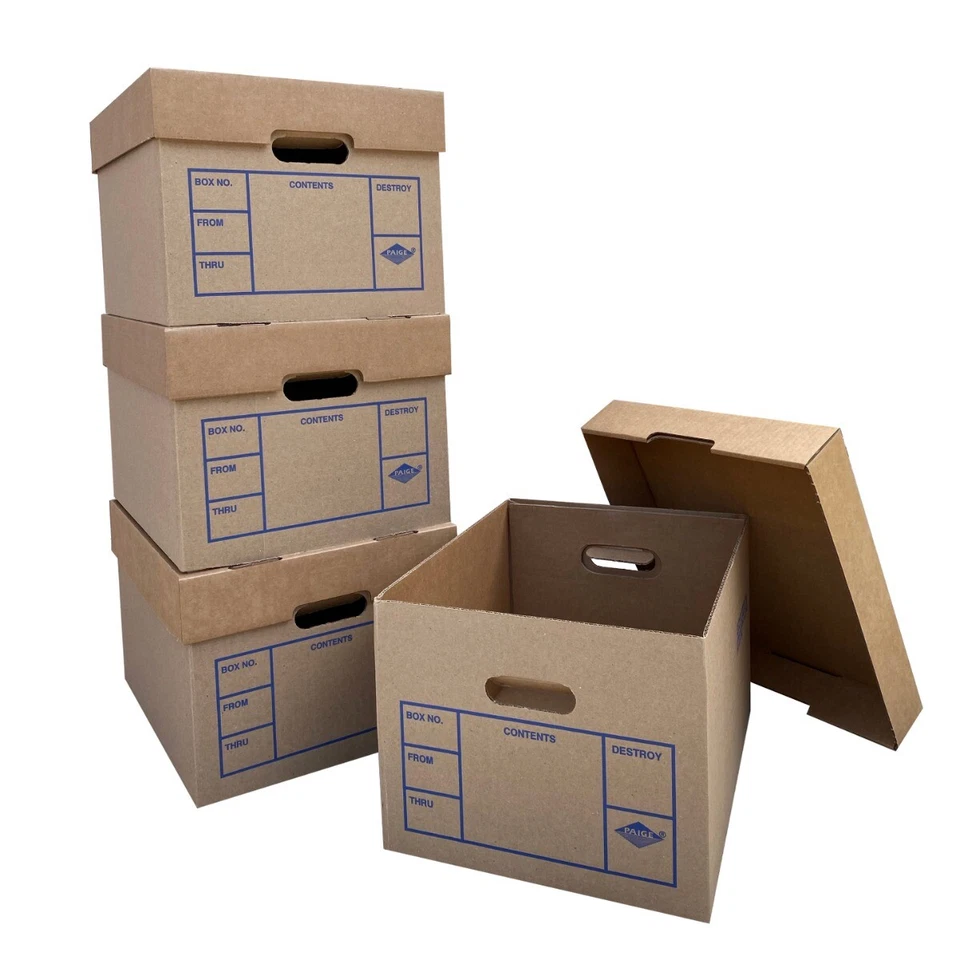 UBMOVE File Moving Boxes 200# Strength, Small, 15" x 12" x 10" , 4 Pack - Image 4 of 4