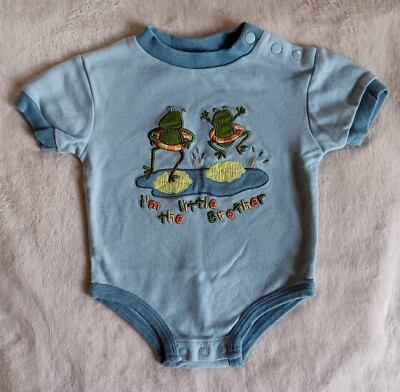 Shirt 3 months Miniwear Boy Short sleeve Blue Frog Baby