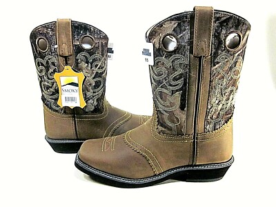 Smoky Mountain Women's Pawnee Square Toe Boot - Brown Oil Distress/Camo, Size 7.5 B(M) US