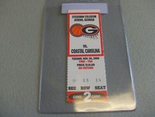 Coastal Carolina  vs Georgia Bulldogs (11-28-2000) Basketball Ticket Stub 