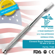 Cloward Bone Osteotome 10 mm x 24 cm Surgical Orthopedic Instrument OR Grade