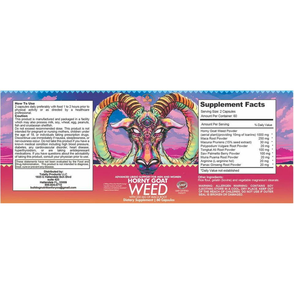 Premium Horny Goat Weed with Maca Root 1560mg Sexual Enhancer for Men & Women - Image 2 of 4