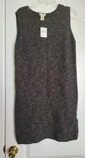 NWT Max Studio Sleeveless Dress Women’s SIZE Medium Gray Knit Knee Length Slit