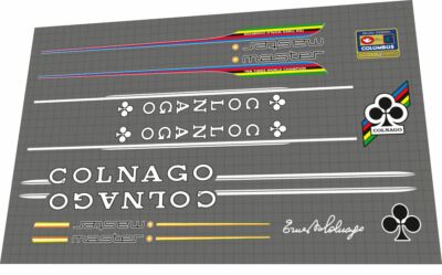 COLNAGO MASTER GILCO  FRAME Sticker SET WHITE / BLACK CONTOUR with Columbus