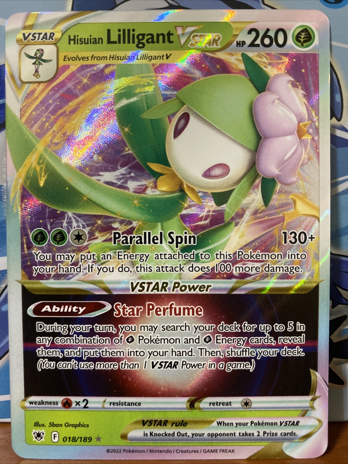 Hisuian Lilligant VSTAR 018/189 Astral Radiance Pokémon TCG Card NM/M