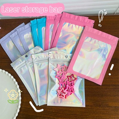 10Pcs Nails Laser Sealed Bag Colour Jewelry Decorations Storage Display B^>d