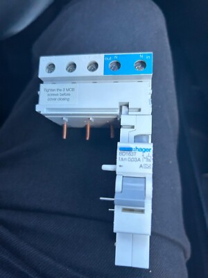 Hager BD163T Erdschluss Zusatzblock 3P 63A 30mA A Klasse 1mod elektronisch
