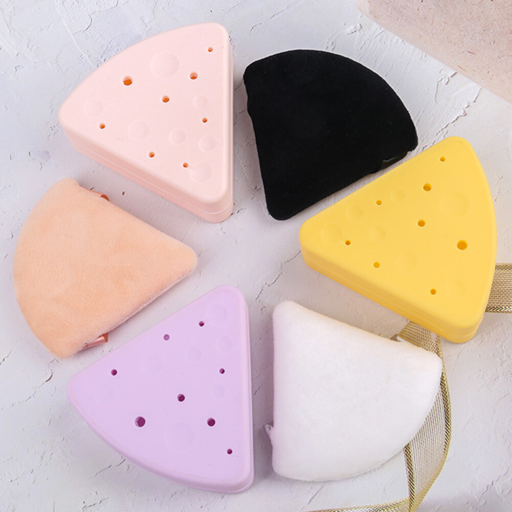 Silicone Powder Puff Case Reusable Triangle Breathable for Travel