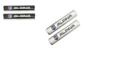 New 2x For Alpina Silver Badges Side Fender Rear Emblems Stickers Black Silver
