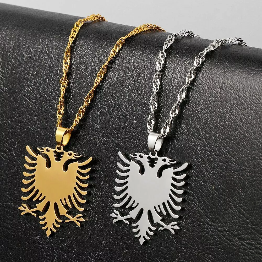 NEW Albania Eagle Pendant Necklace Albanian Jewelry Souvenir Medal  Patriotic