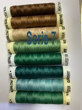 Nähgarn Nähseide Amann Konvolut - Serie 7, 8 Pakete a 10 Rollen