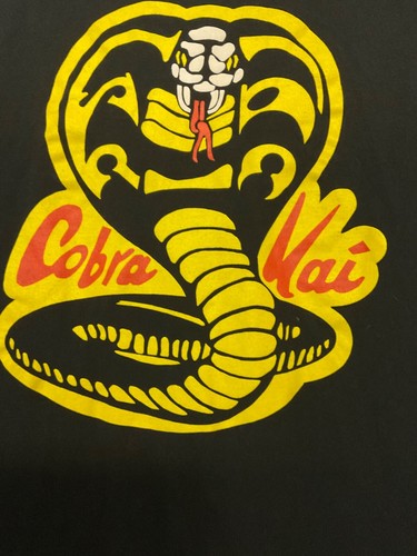 Vintage Medium COBRA KAI Karate Kid T-SHIRT Ralph Macchio movie film - Picture 2 of 5