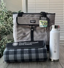 Igloo Cooler Bag 20 Can Capacity w/ Fleece Blanket & Water Bottle *Custom Brande