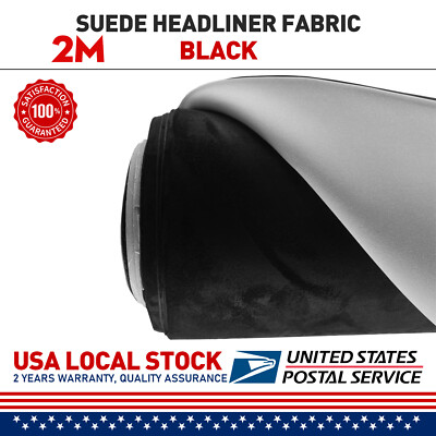 Black Suede Headliner Fabric Auto Roof Cabin Renovate/Remedy/Repair/Reupholstery